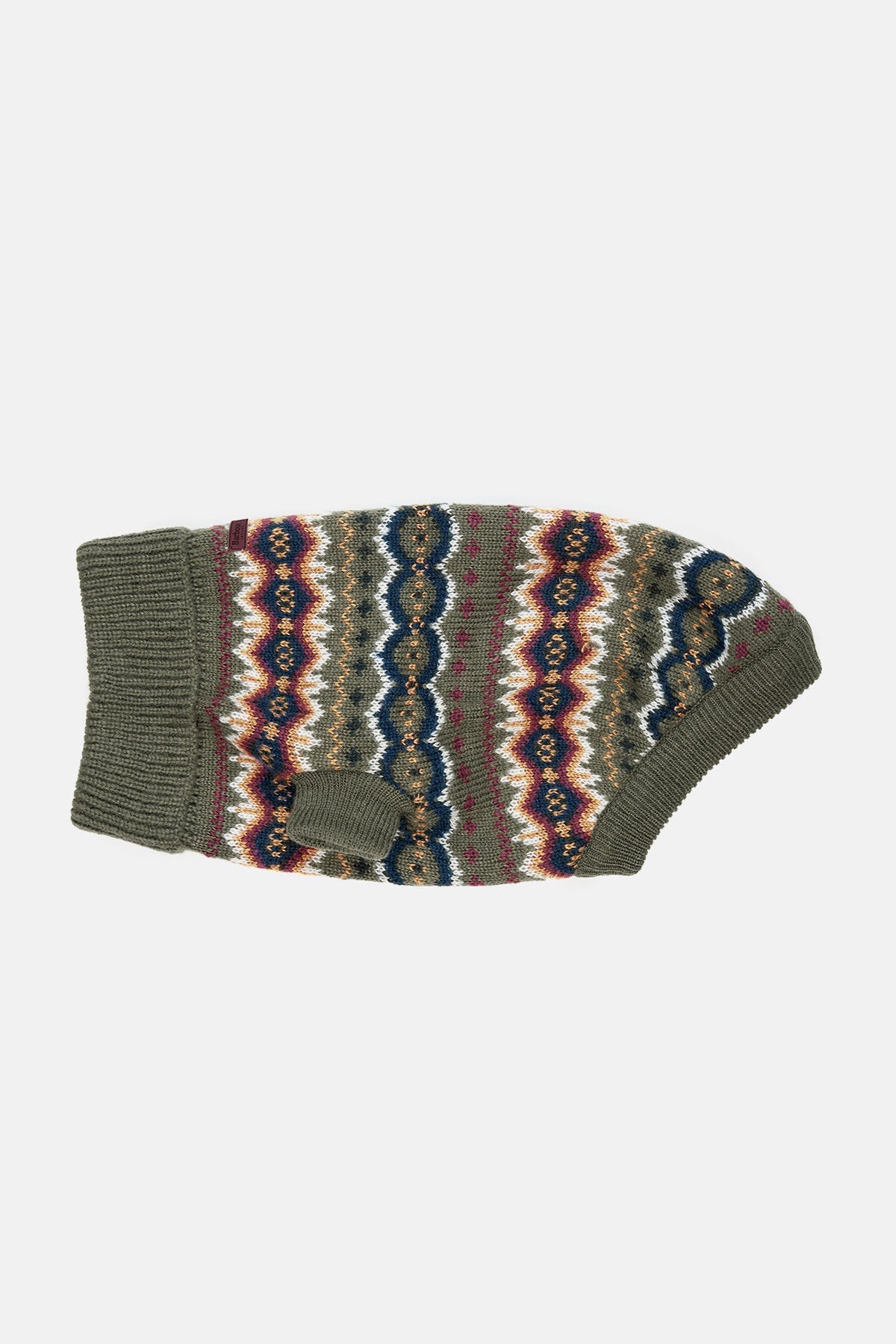Case Fairisle Dog Jumper - OLIVE
