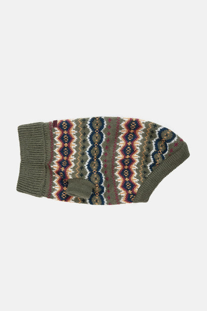 Case Fairisle Dog Jumper - OLIVE