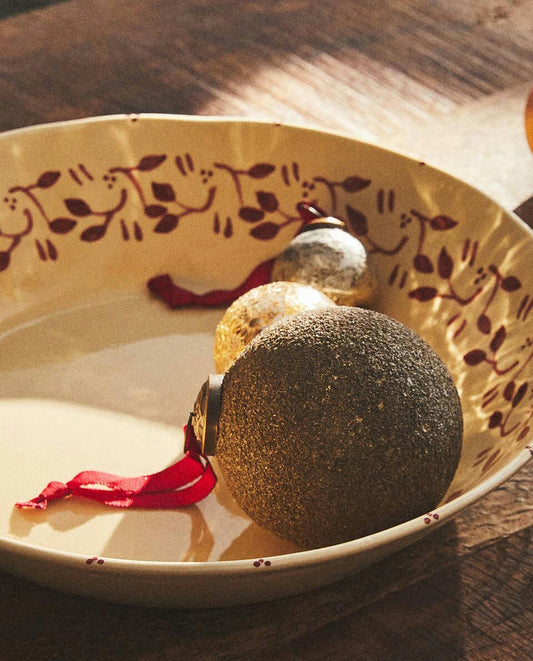 BEMALTE KERAMIK-WEIHNACHTSSCHALE 