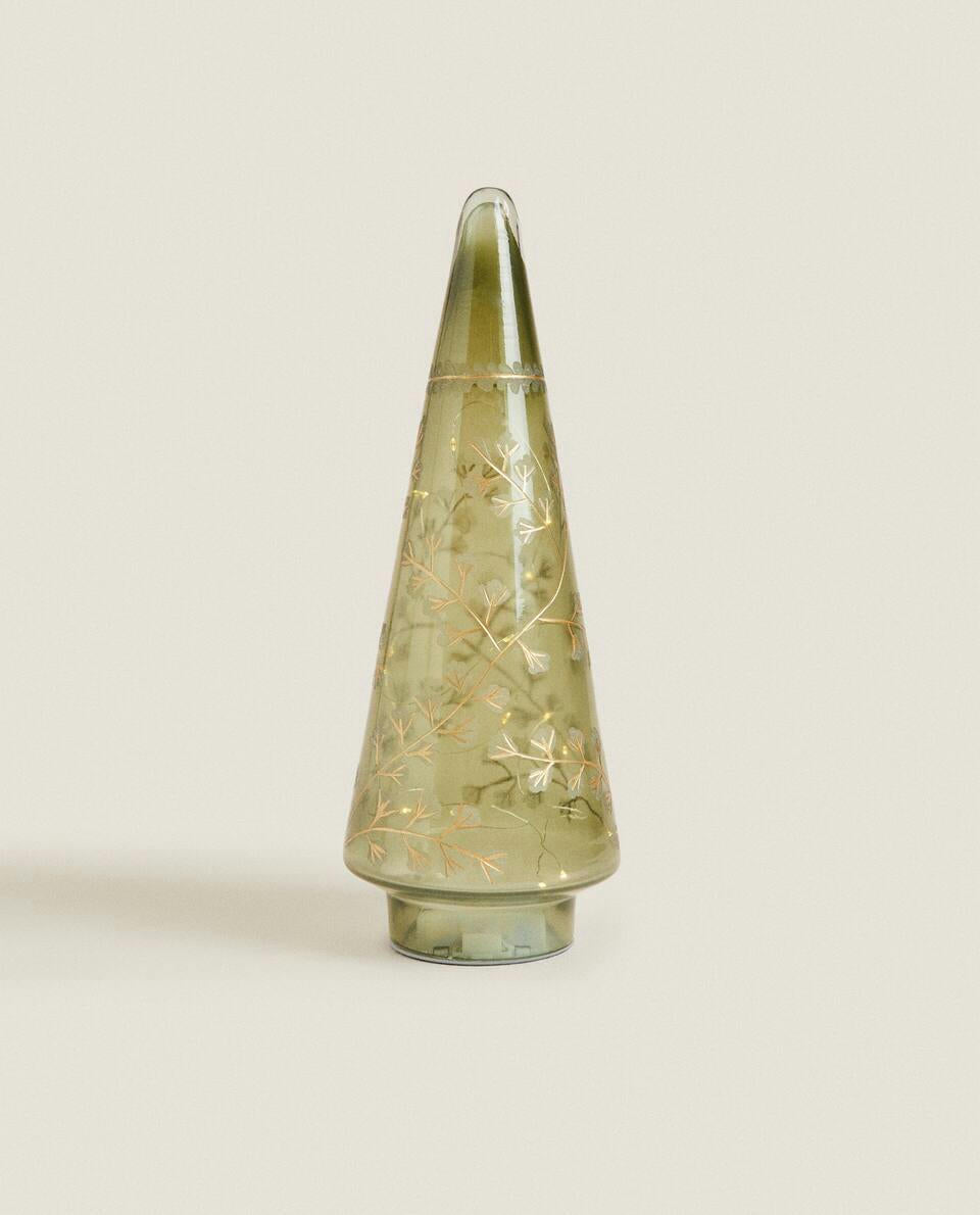 Weihnachtsbaumdekoration aus Glas mit LED-Beleuchtung 