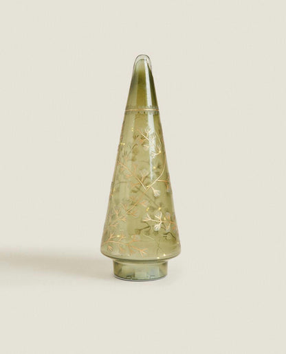 Weihnachtsbaumdekoration aus Glas mit LED-Beleuchtung 