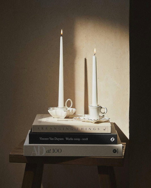 Weihnachtsblatt-Kerzenhalter mit Rand 