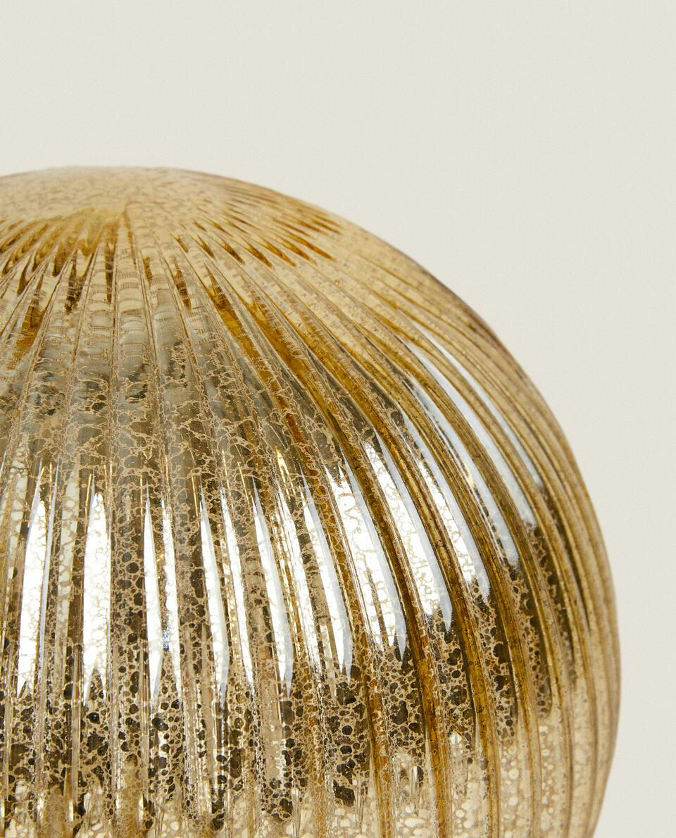 STRIPED CHRISTMAS BAUBLE LED LIGHT DECORATION