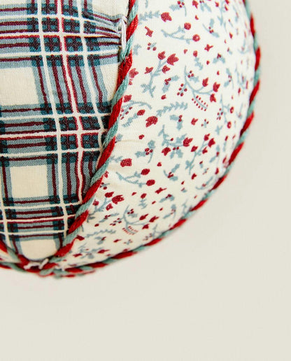 CHRISTMAS PATCHWORK BAUBLE DECORATION