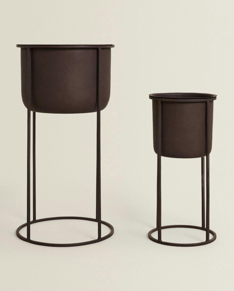 METALLISCHER BLUMENTOPF 