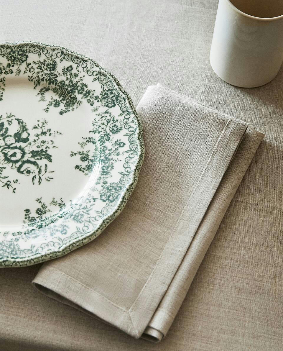 Einfache Leinen-Servietten (2er-Packung) 