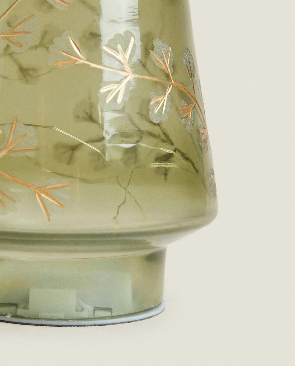 Weihnachtsbaumdekoration aus Glas mit LED-Beleuchtung 