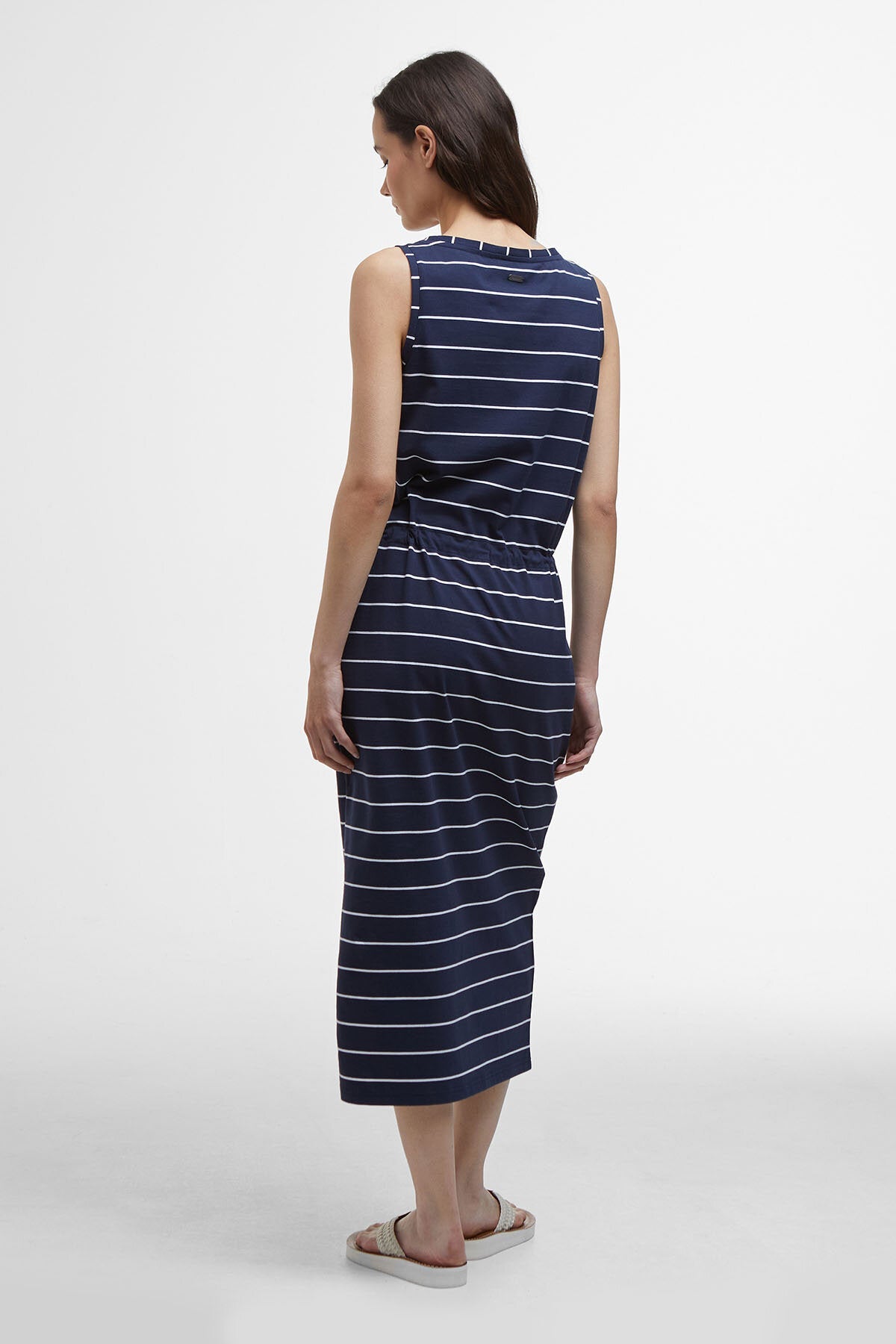 Overland Striped Midi Dress - NAVY STRIPE