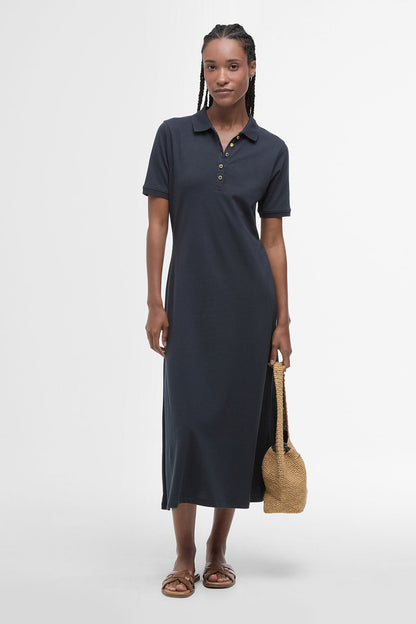 Celeste Midi Polo Dress - NAVY