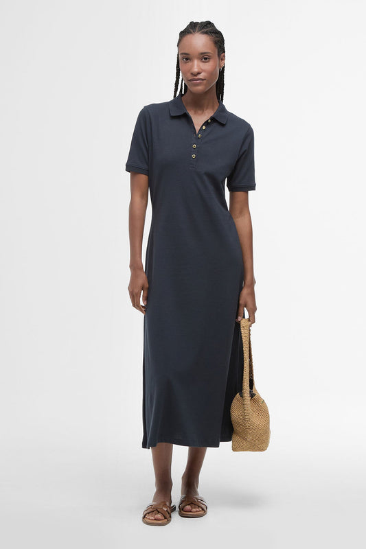 Celeste Midi Polo Dress - NAVY