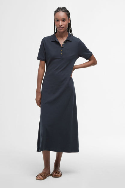 Celeste Midi Polo Dress - NAVY