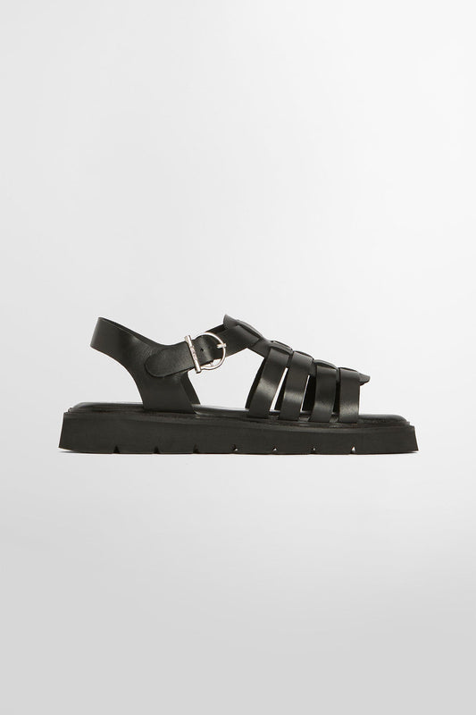 Otterburn Fisherman Sandals - BLACK