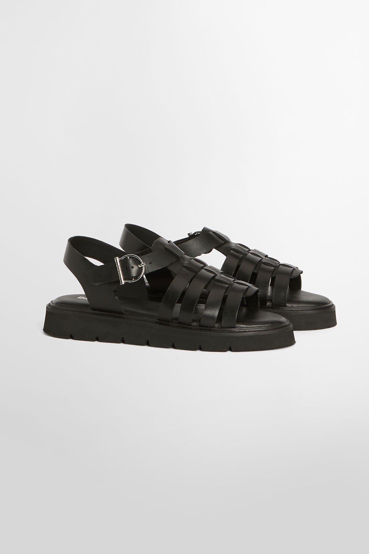 Otterburn Fisherman Sandals - BLACK
