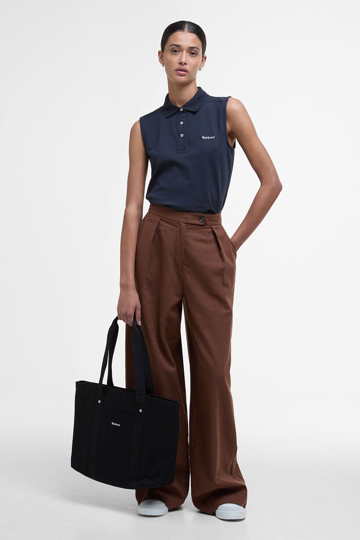 Bowford Sleeveless Polo Shirt - NAVY