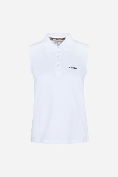 Bowford Sleeveless Polo Shirt - WHITE