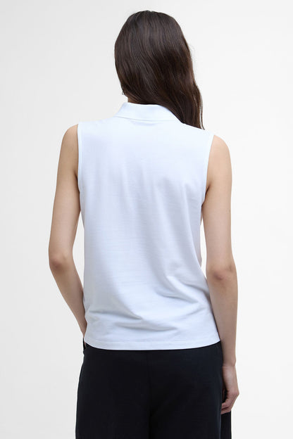 Bowford Sleeveless Polo Shirt - WHITE