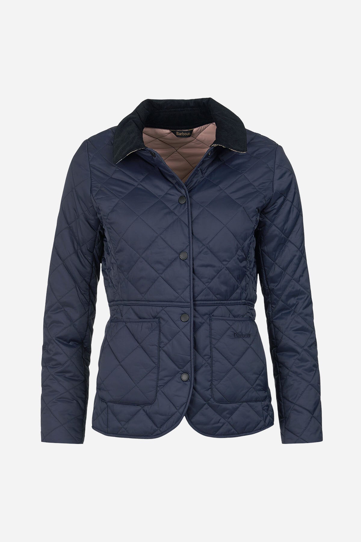 Deveron Quilted Jacket - NAVY/PALE PINK