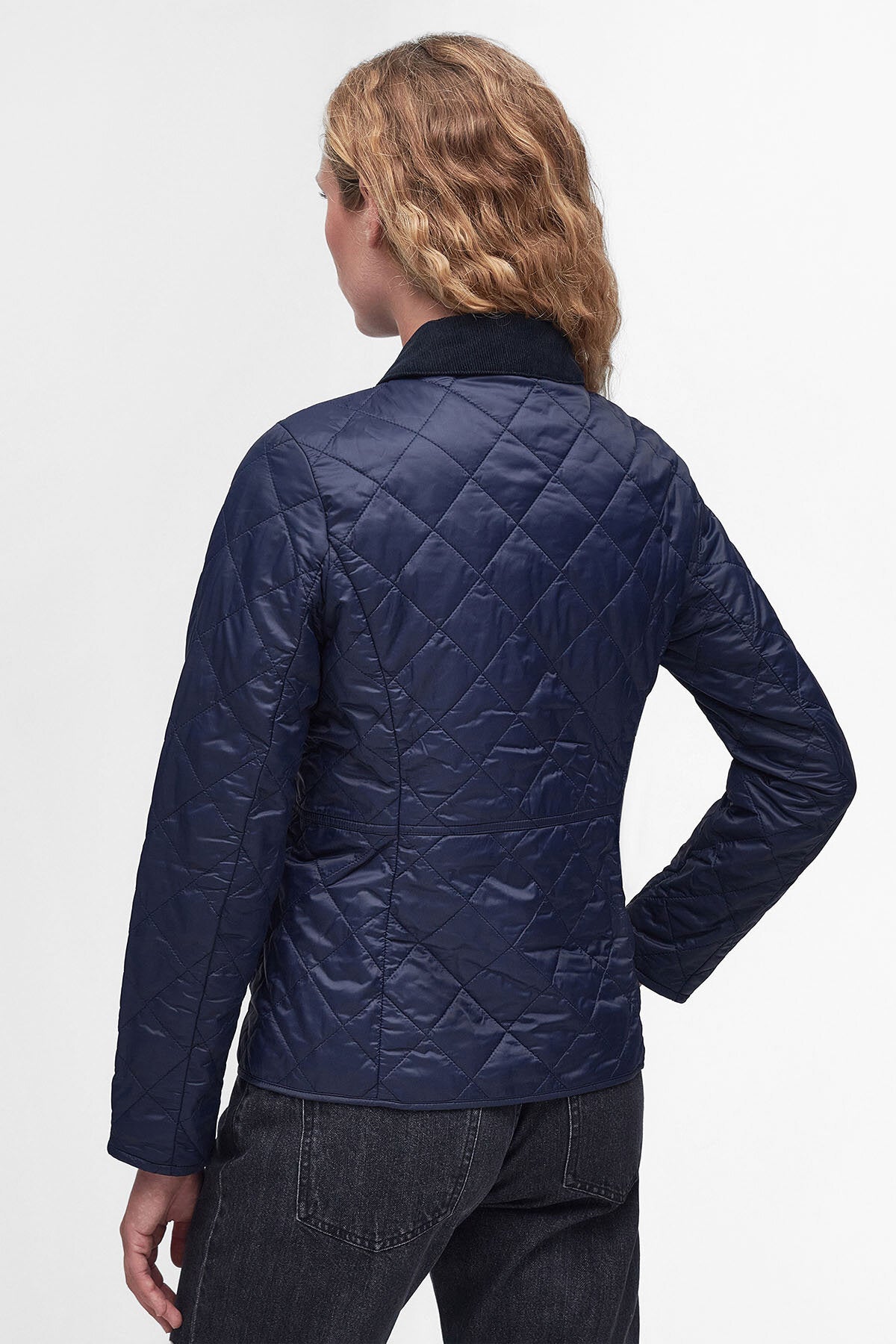 Deveron Quilted Jacket - NAVY/PALE PINK