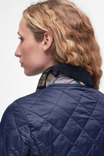 Deveron Quilted Jacket - NAVY/PALE PINK