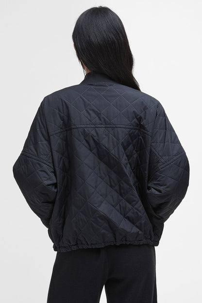 Emlyn Quilted Bomber Jacket - BLACK/ANCIENT