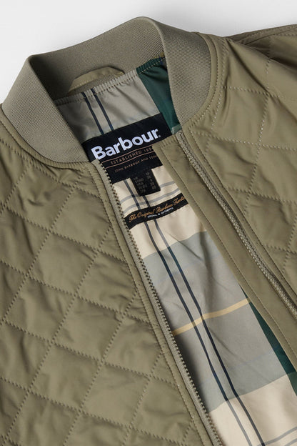 Emlyn Quilted Bomber Jacket - DUSKY GREEN/ANCIENT