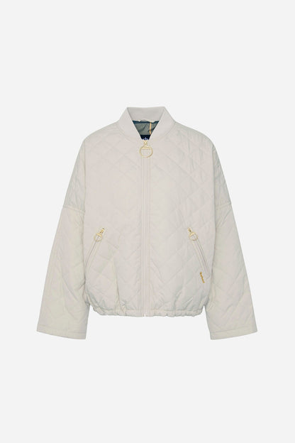 Emlyn Quilted Bomber Jacket - LIGHT SAND/ANCIENT