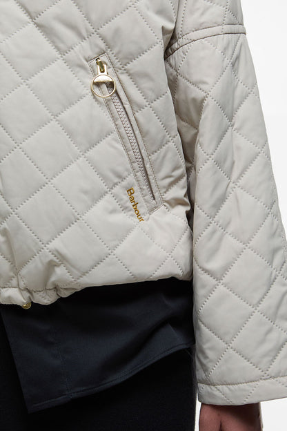 Emlyn Quilted Bomber Jacket - LIGHT SAND/ANCIENT