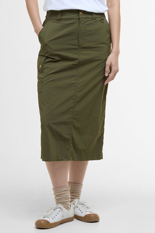 Penshaw Cargo Midi Skirt - FERN