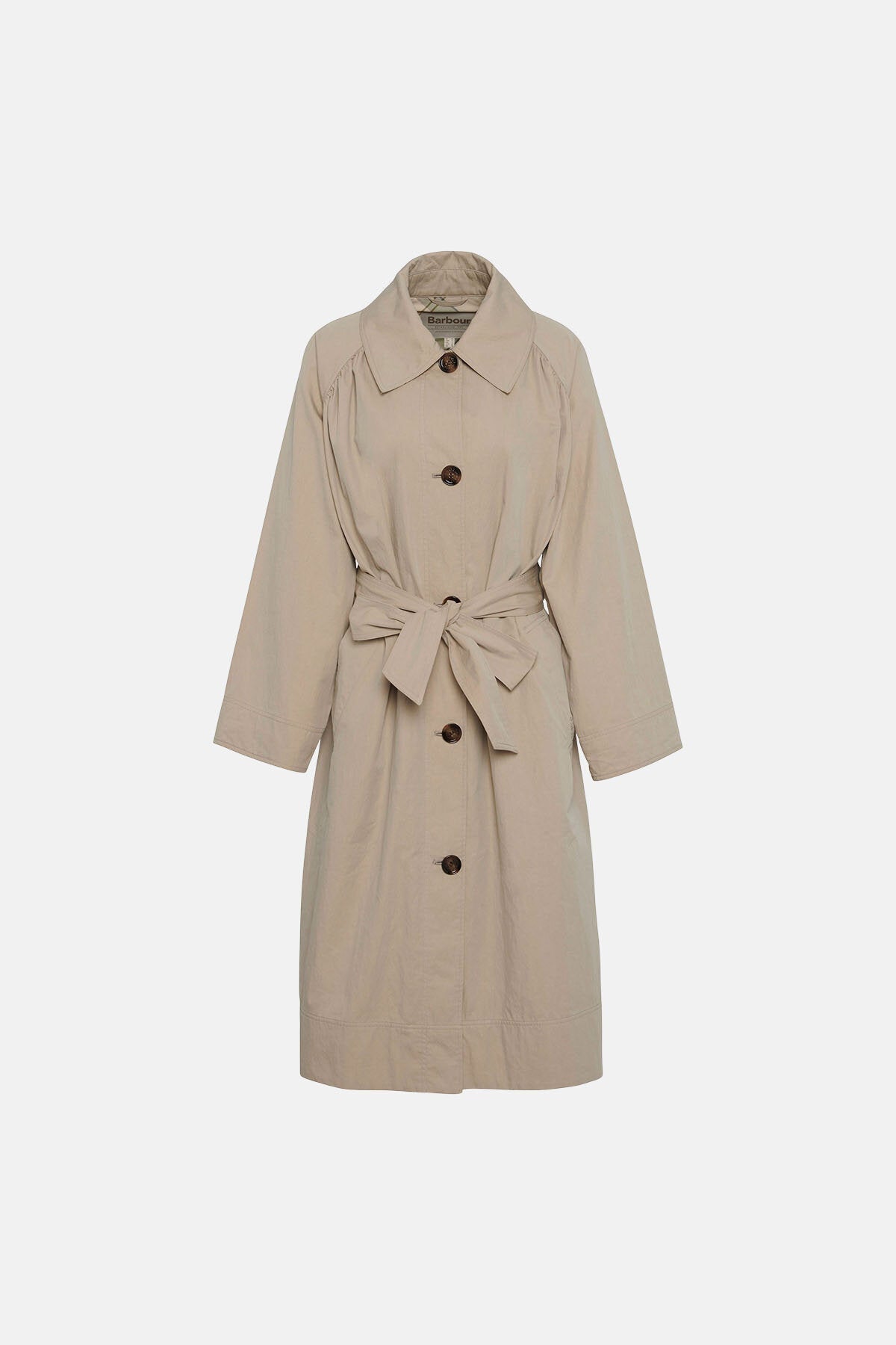 Garbo Showerproof Trench Coat - LIGHT SAND/ROSEMARY