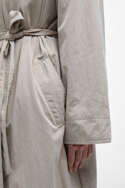 Garbo Showerproof Trench Coat - LIGHT SAND/ROSEMARY