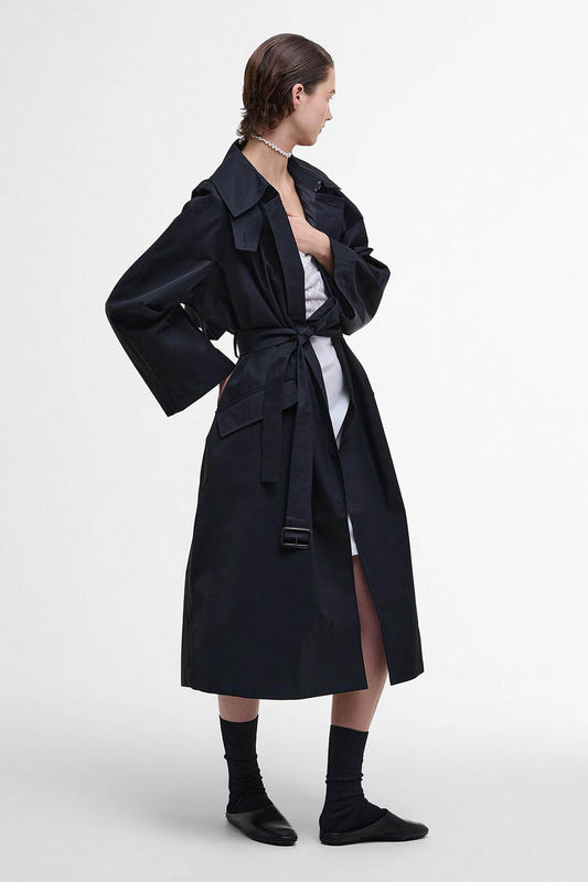 The Edit by Alexa Harley Showerproof Trench Coat - DK NAVY