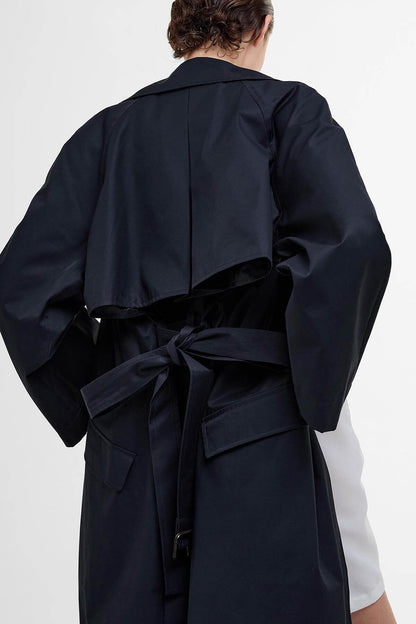 The Edit by Alexa Harley Showerproof Trench Coat - DK NAVY