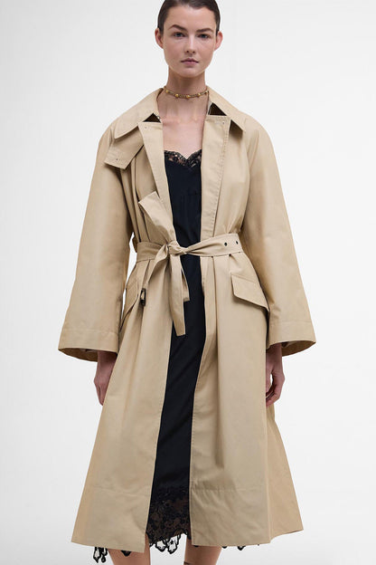 The Edit by Alexa Harley Showerproof Trench Coat - LT SAND