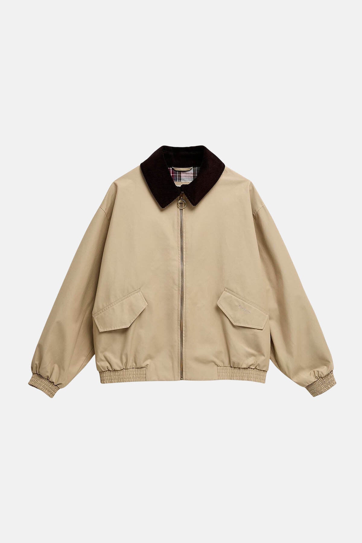 The Edit by Alexa Anna Showerproof Bomber Jacket - LT SAND/DRESS STEWAR