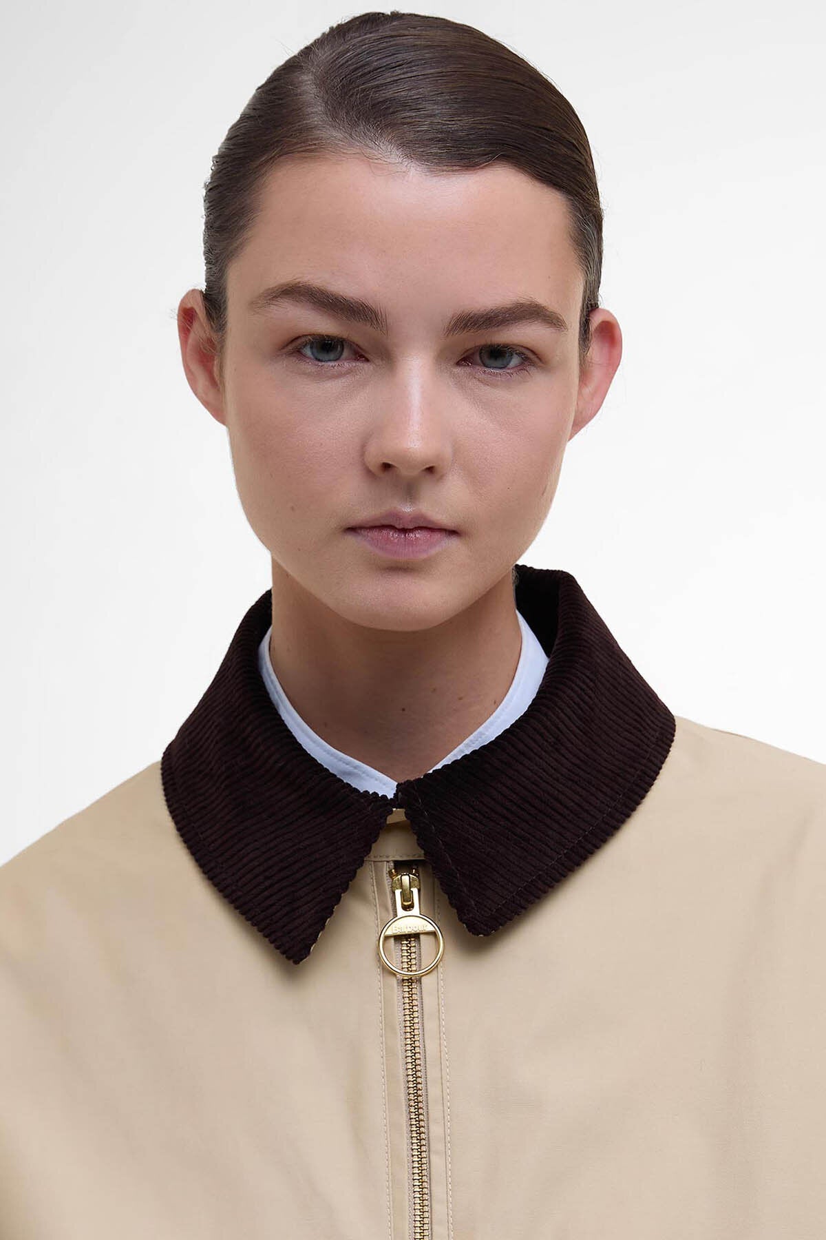 The Edit by Alexa Anna Showerproof Bomber Jacket - LT SAND/DRESS STEWAR