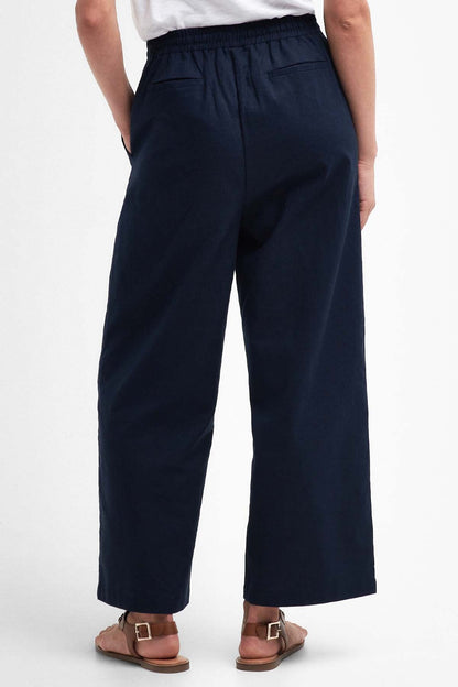 Christie Cotton & Linen Trousers - NAVY
