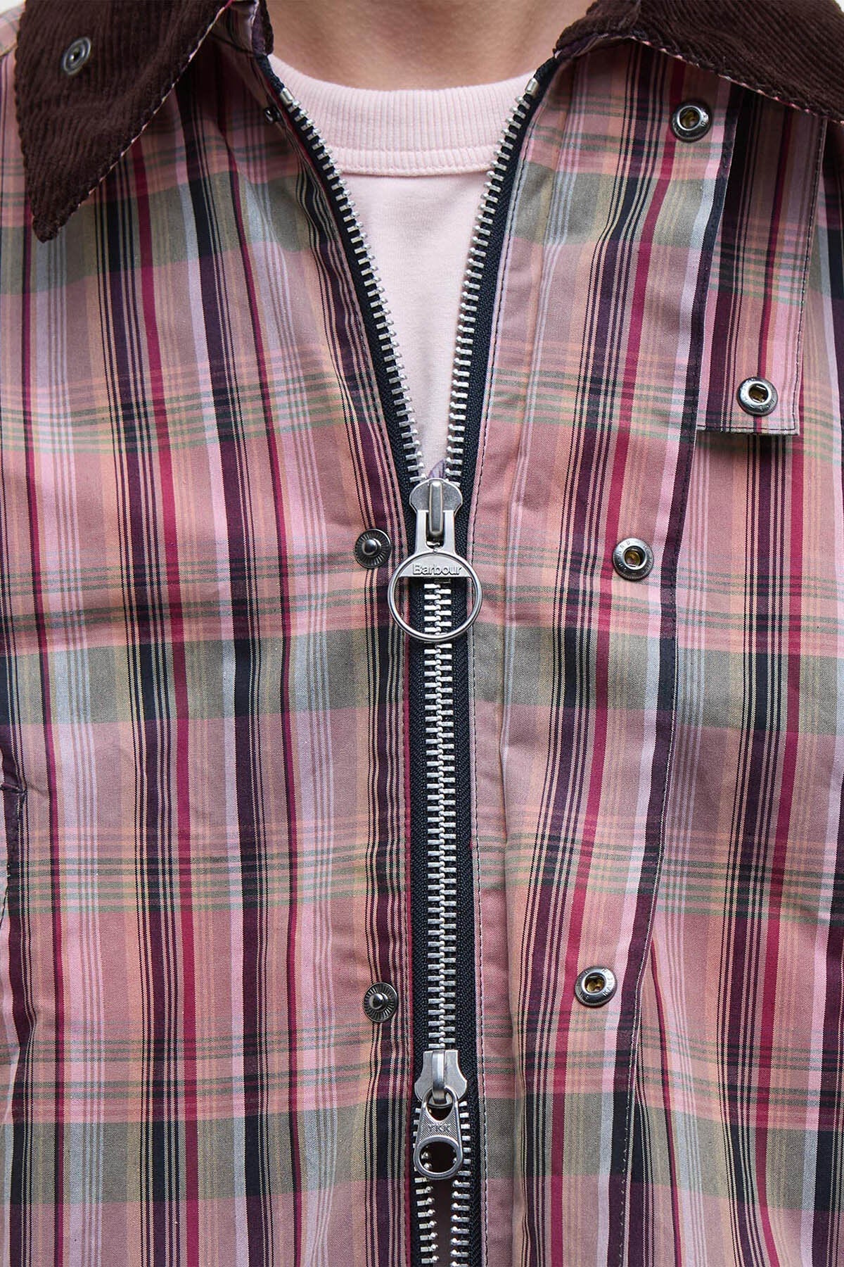 Madras Bedale Casual Jacket - NOAH MADRAS PINK