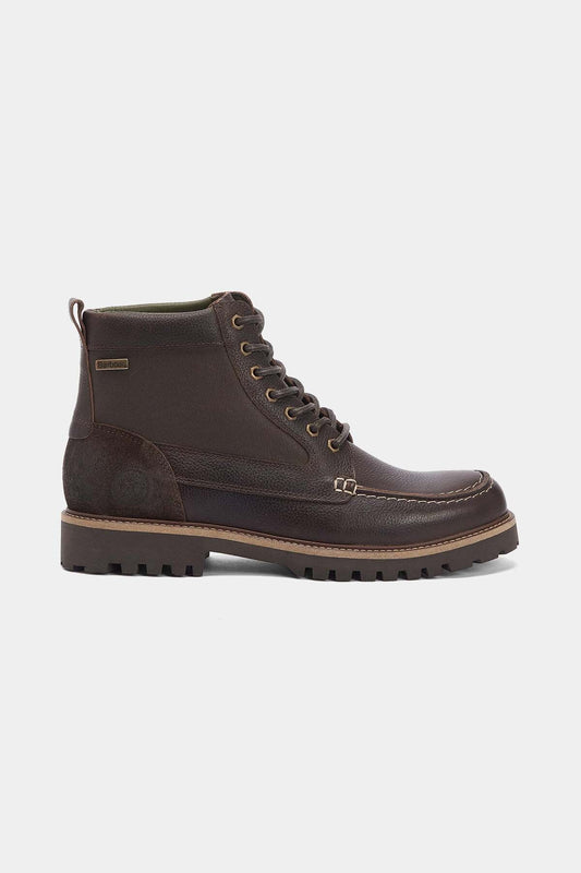 Sheene Moc Toe Derby Boots - BROWN