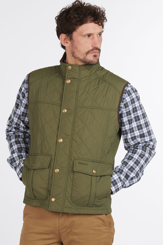 Explorer Quilted Gilet - MID OLIVE