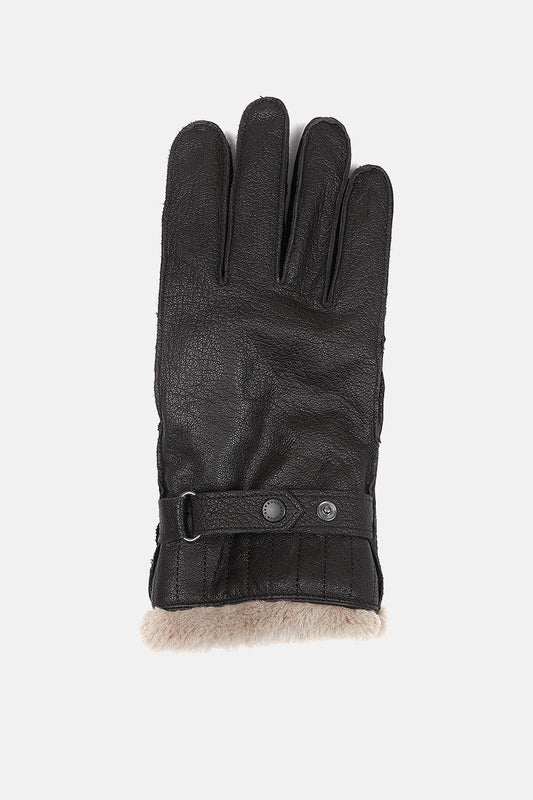 Leather Utility Gloves - BLACK