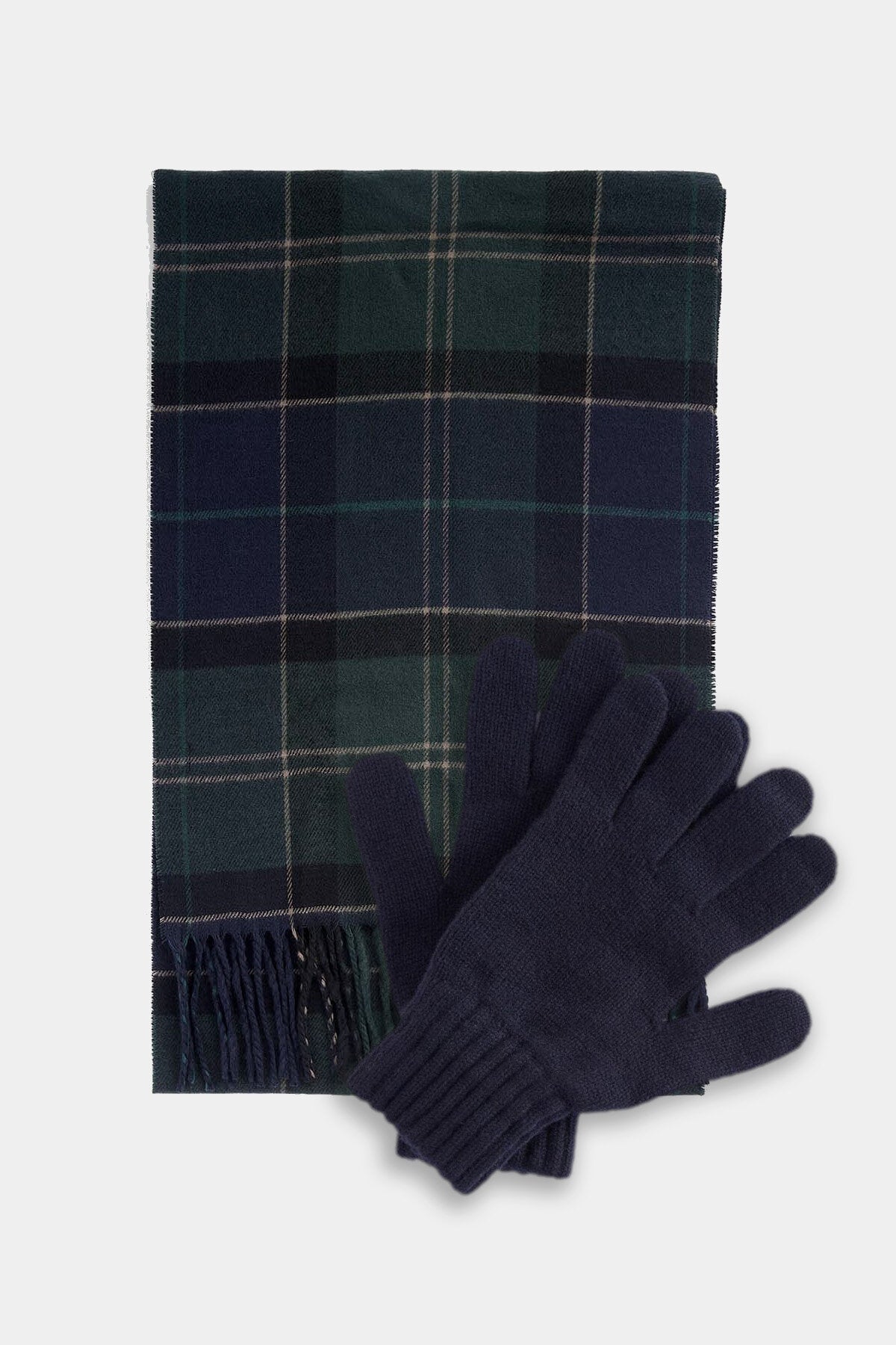 Tartan Scarf & Glove Gift Set - GREEN LOCH TARTAN
