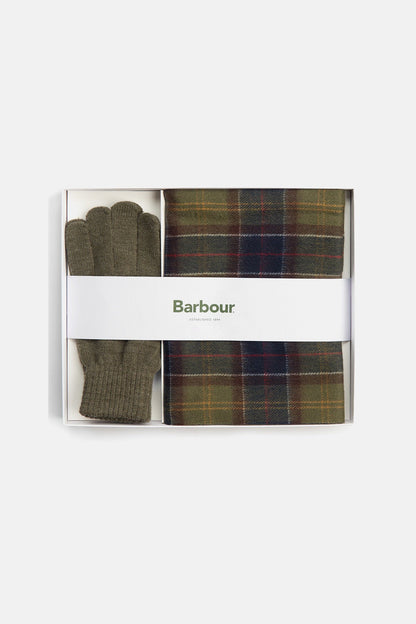 Tartan Scarf & Glove Gift Set - CLASSIC/OLIVE