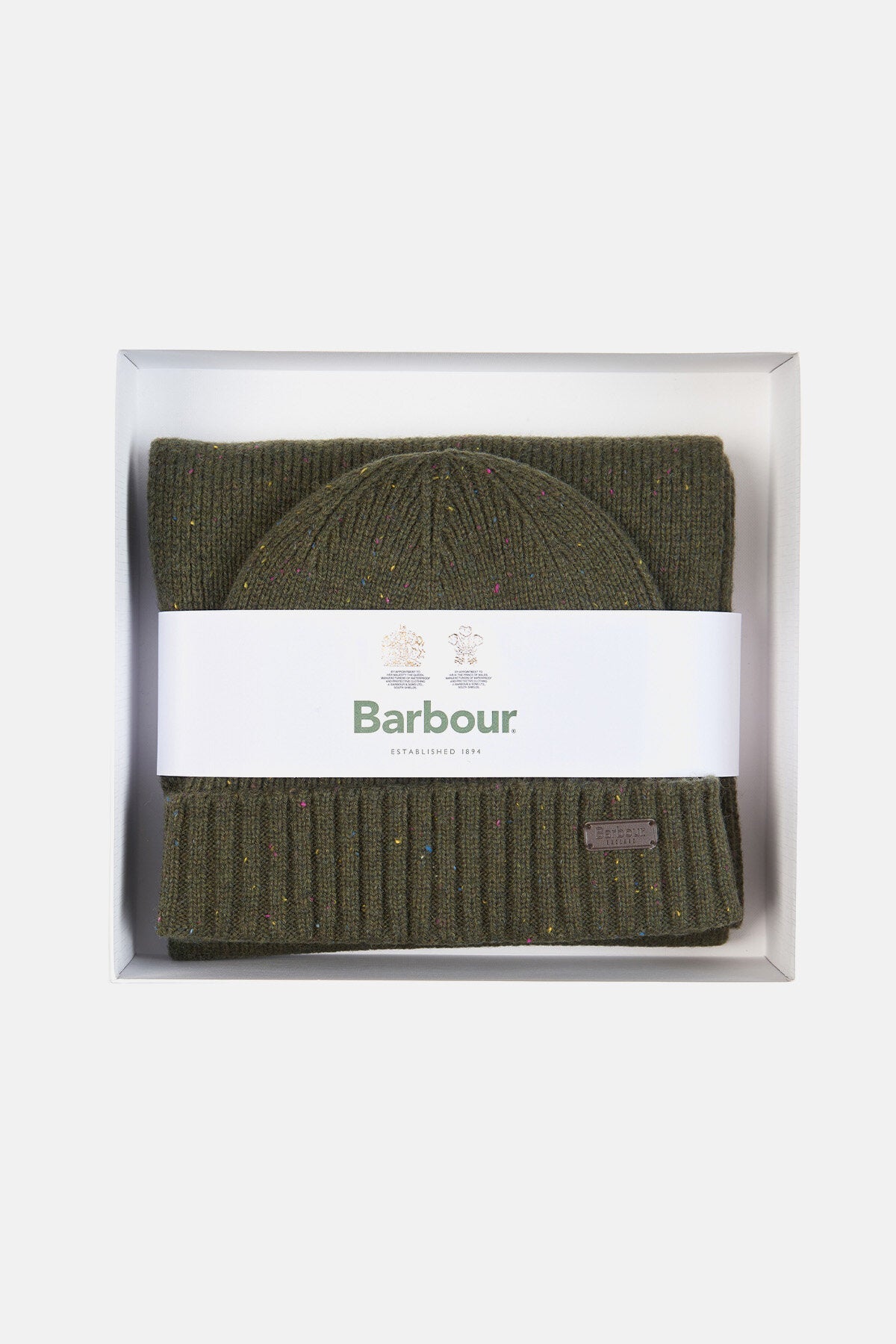 Carlton Fleck Beanie & Scarf Gift Set - OLIVE
