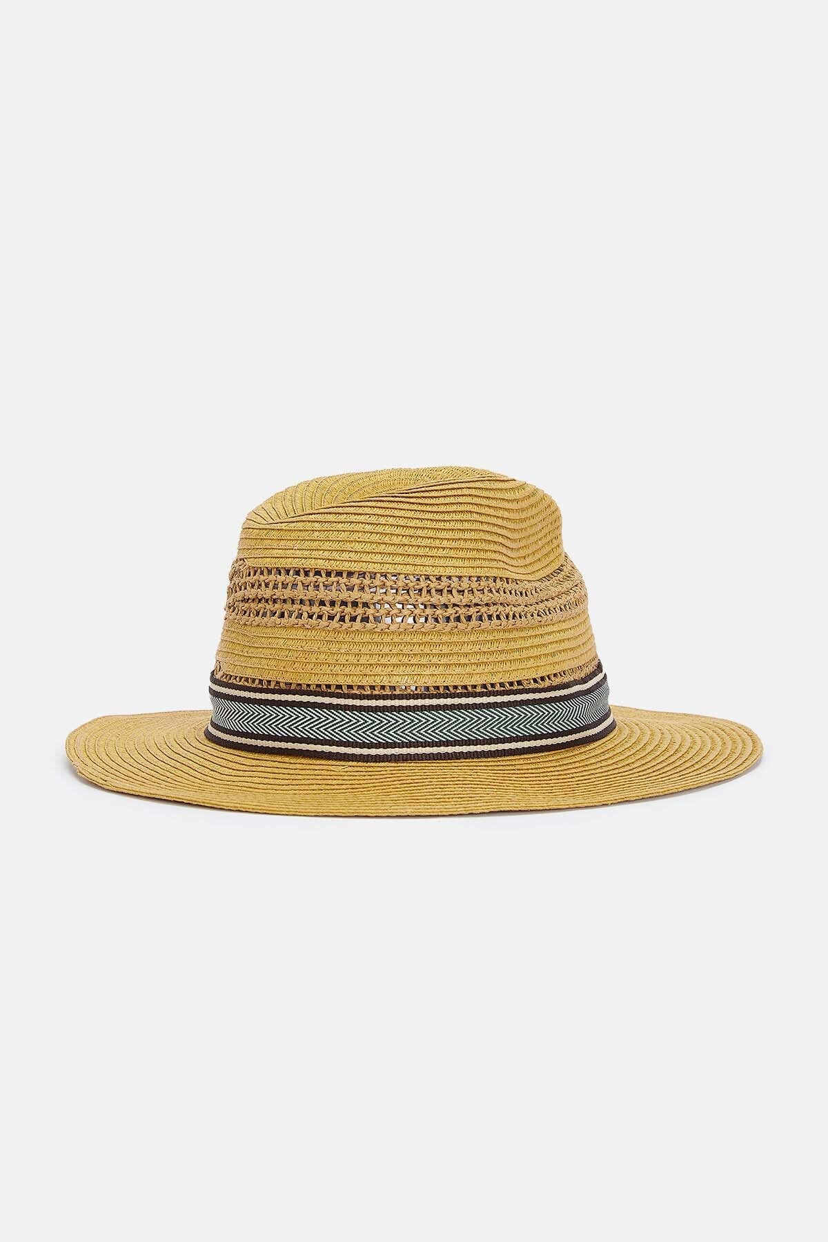 Haydon Fedora Hat - TAN/GREEN