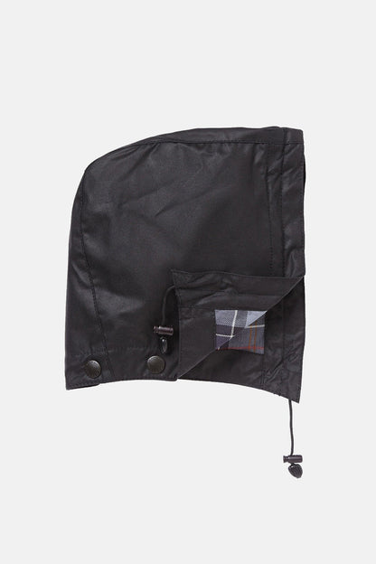 Waxed Cotton Hood - BLACK