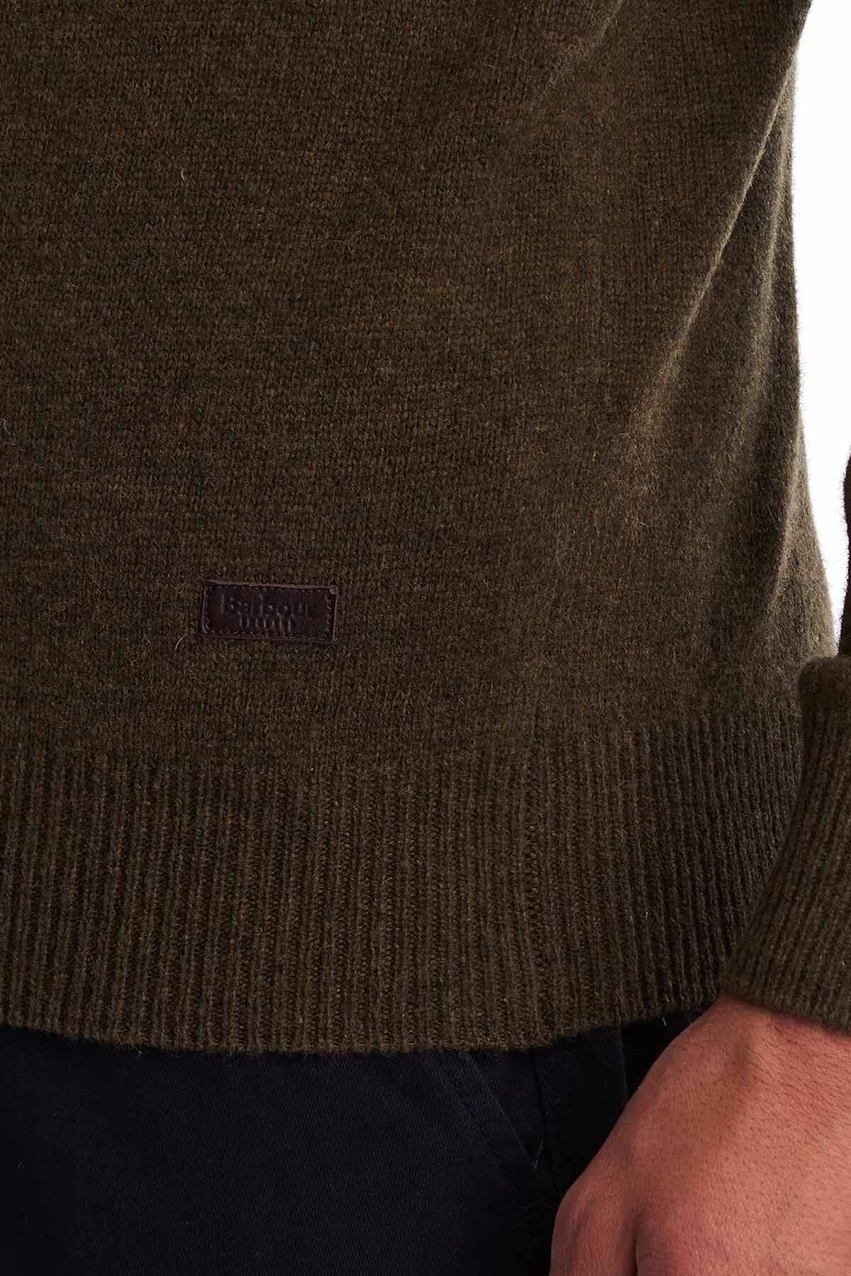 Crew Neck Wool Sweater - WILLOW GREEN