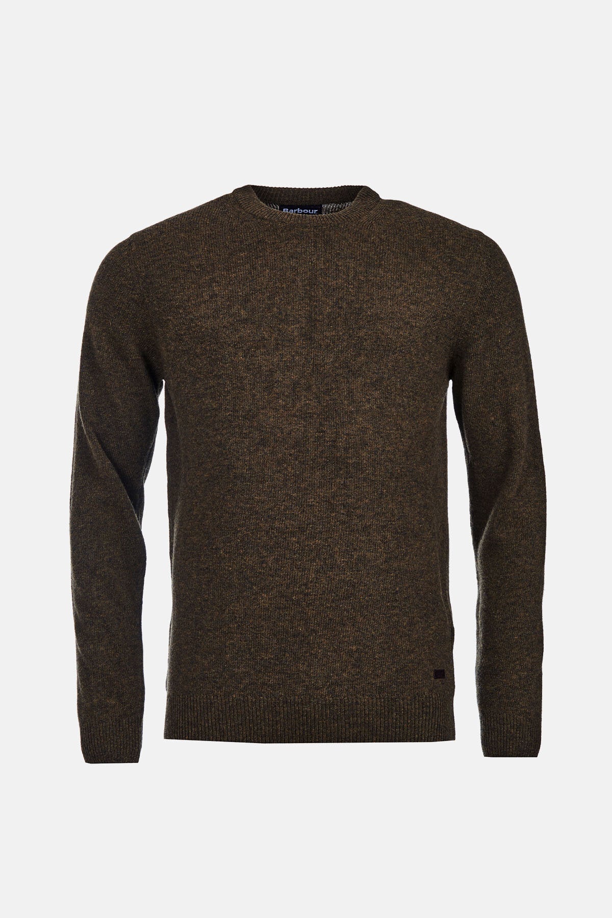 Crew Neck Wool Sweater - WILLOW GREEN