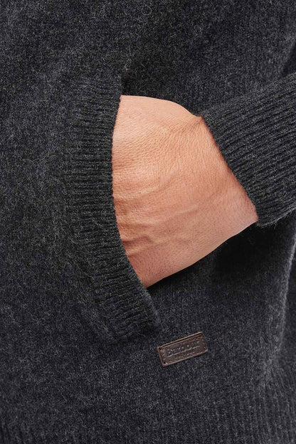 Patch Zip Through - CHARCOAL MARL