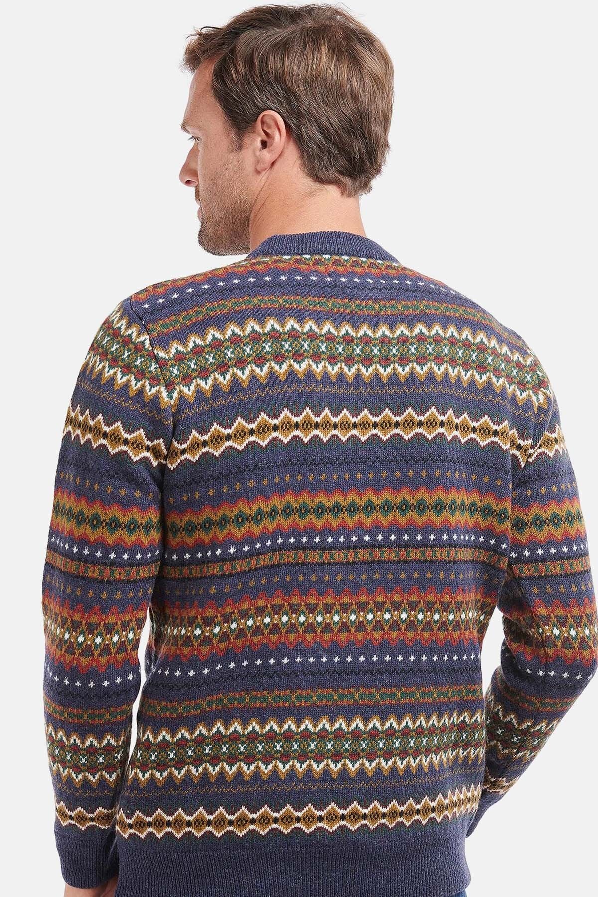 Crew Neck Sweater - NAVY MARL