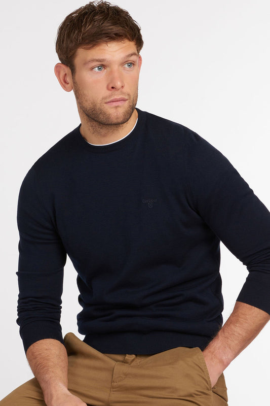 Light cotton Crew-Neck Sweater - NAVY